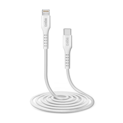 SBS USB-C - iPhone Lightning cable 2m - white – image 2
