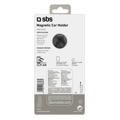 SBS Magnetic car holder for smartphone, diameter 33 mm for air vent - black – image 2