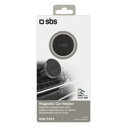 SBS Magnetic car holder for smartphone, diameter 33 mm for air vent - black – image 3