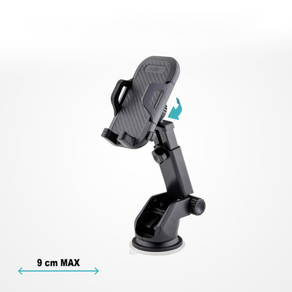 SBS Telescopic smartphone car holder with suction cup - black – image 5