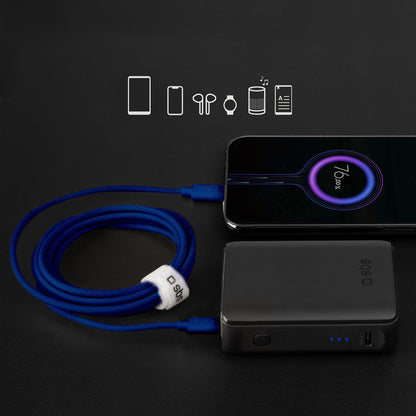 SBS Braided cable USB-C - USB-C 60W 1.5m - blue – image 10