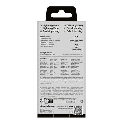 SBS USB-A - iPhone Lightning cable - white – image 3