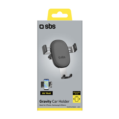 SBS Gravity car holder for a smartphone on the air vent - black – image 2