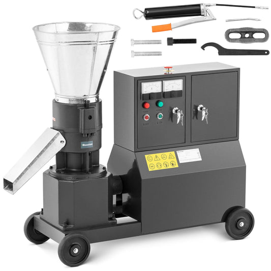 WIESENFIELD Pellet machine granulator pellet machine sawdust feed mobile 7.5 kW 400 V 300 kg/h dia. 200mm
