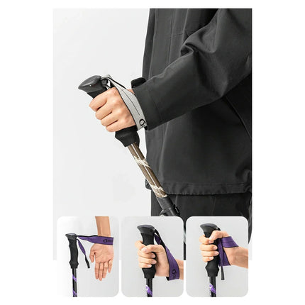 Qunature Nordic walking aluminum trekking pole 110 - 130 cm brown - 1 pc. – image 3