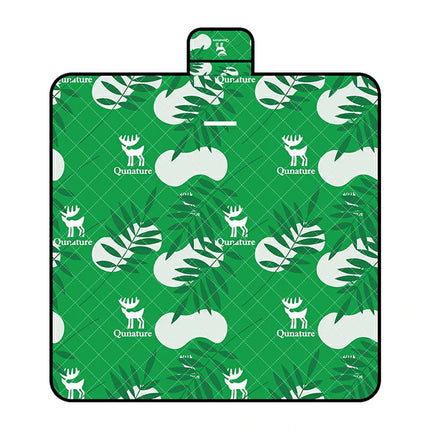 Qunature Picnic mat, waterproof tourist blanket, 2 x 2 m - green