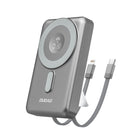 DUDAO K29 Powerbank 10000mAh MagSafe Metal Housing Stand USB-C Cables iPhone Lightning PD 20W - Gray
