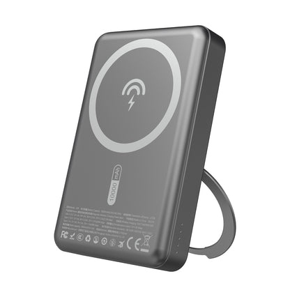 DUDAO Powerbank K28 10000mAh with MagSafe with metal housing and PD stand 22.5W - gray