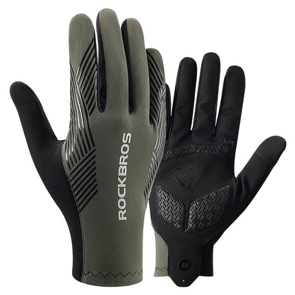 ROCKBROS Full shock-absorbing cycling gloves, size L - green – image 12