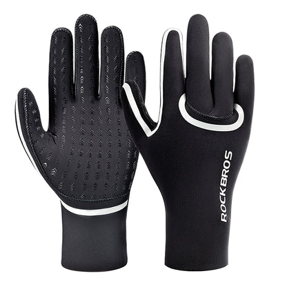 ROCKBROS Fully waterproof cycling gloves, size XXL - black