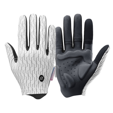 ROCKBROS Spring-summer sports cycling gloves, size XL - white and black