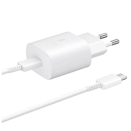 SAMSUNG Samsung USB-C 25W wall charger with USB-C cable - white