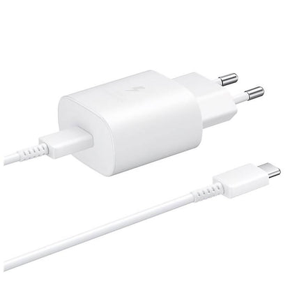 SAMSUNG Samsung USB-C 25W wall charger with USB-C cable - white