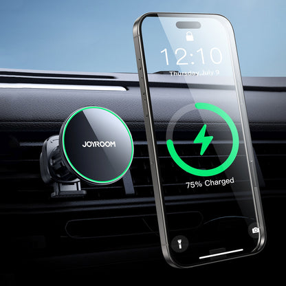 JOYROOM Car holder with Qi2 15W phone charger for air vent - black – image 11