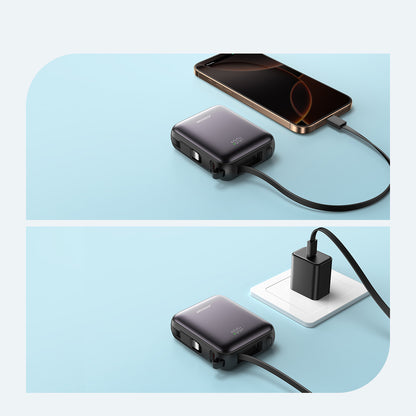 JOYROOM Powerbank 10000mAh 22.5W with built-in USB-C Lightning cables - black – image 10
