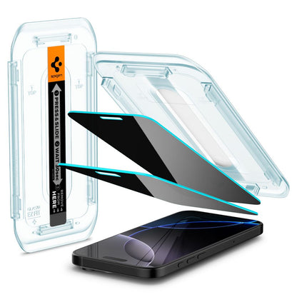 SPIGEN Tempered glass for iPhone 16 Pro Glas.tR EZ Fit Privacy - 2 pcs. – image 5