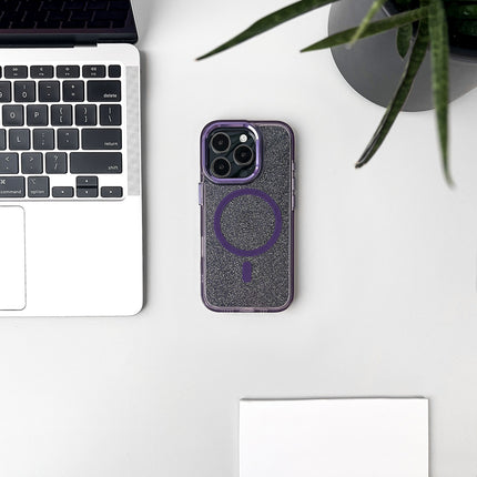 WOZINSKY Protective case for Samsung Galaxy S25 Glitter Case with Mag Safe - purple with glitter – image 6