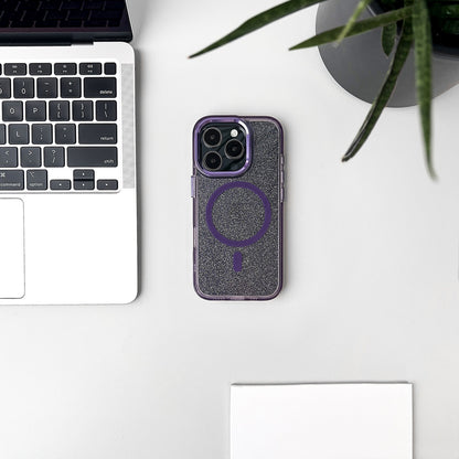 WOZINSKY Protective case for Samsung Galaxy S25 Glitter Case with Mag Safe - purple with glitter – image 6