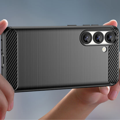 HURTEL Flexible silicone case for Samsung Galaxy F06 5G Carbon Case - black – image 6