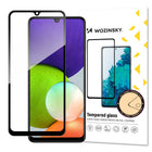 WOZINSKY Full screen tempered glass with frame for Samsung Galaxy A22 4G Case Friendly - black