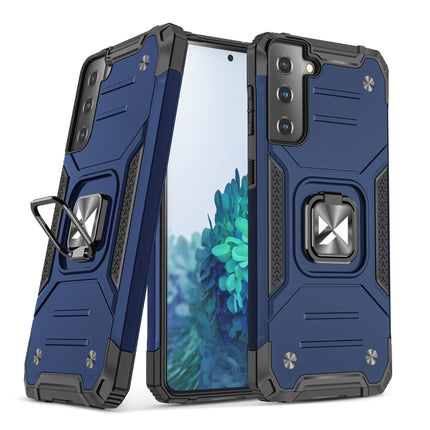 WOZINSKY Armored hybrid case with a magnetic holder for Samsung Galaxy S22+ Ring Armor - blue