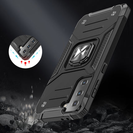 WOZINSKY Armored hybrid case with magnetic holder for Samsung Galaxy S22+ Ring Armor - black – image 7