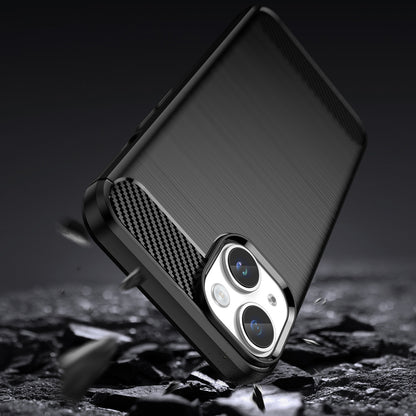 HURTEL Flexible gel back cover for iPhone 14 Plus Carbon Case - black – image 3