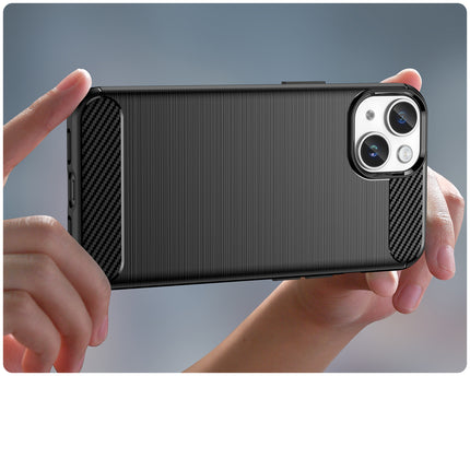 HURTEL Flexible gel back cover for iPhone 14 Plus Carbon Case - black – image 5