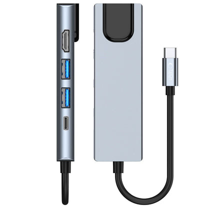 Tech-Protect 5in1 HUB USB-C to USB-C USB-A HDMI RJ45 splitter - gray – image 9