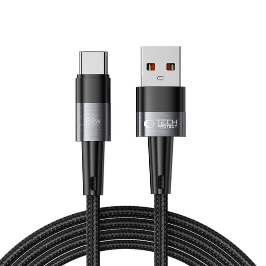 Tech-Protect USB-C - USB-C cable 66W 6A 2m - gray