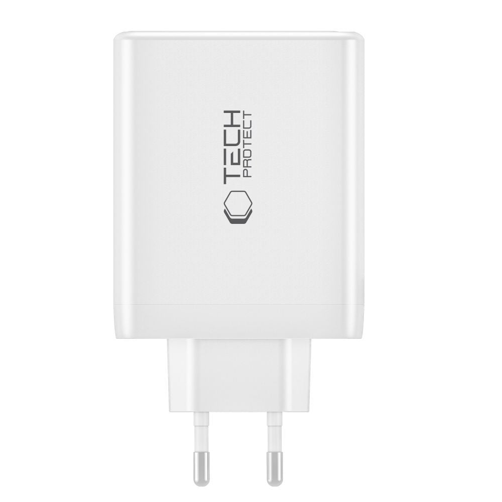 Tech-Protect GaN 3x USB-C PD USB-A QC 100W charger - white – image 2