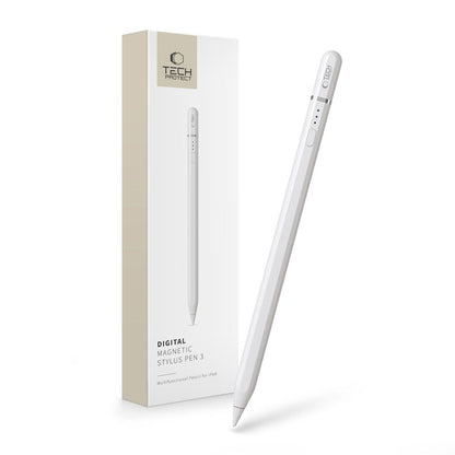 Tech-Protect Magnetic stylus for the iPad Digital Magnetic Stylus Pen 3 tablet - white