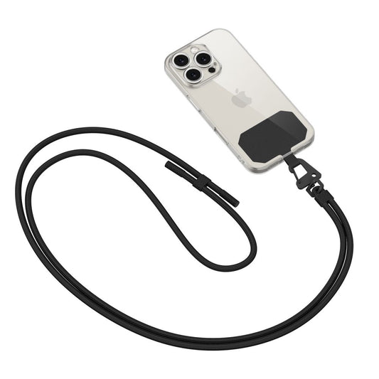 Tech-Protect Phone case lanyard with adjustable strap, 80 cm - black