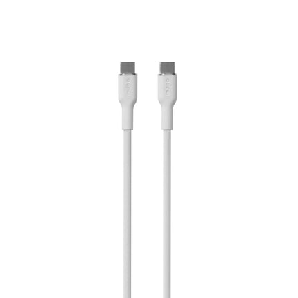 PURO USB-C silicone cable 60W 1.5m - white