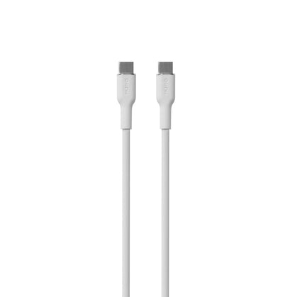 PURO USB-C silicone cable 60W 1.5m - white