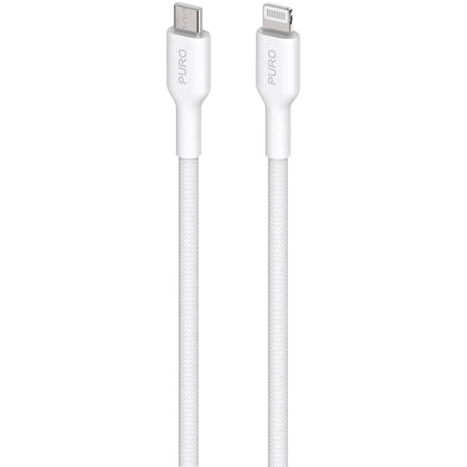 PURO Cable with MFI USB-C - iPhone Lightning 1.2m - white