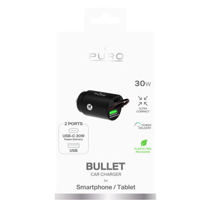 PURO USB-C USB-A PD car charger - black – image 2