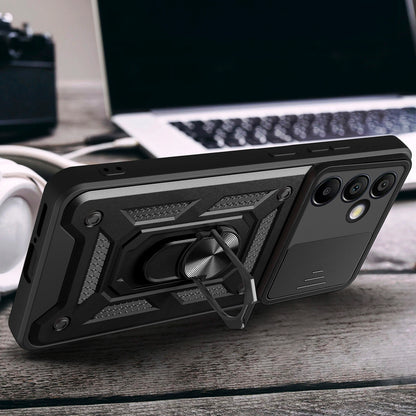 HURTEL Armored case for Samsung Galaxy A56 with Hybrid Armor Camshield camera cover stand - black – image 3