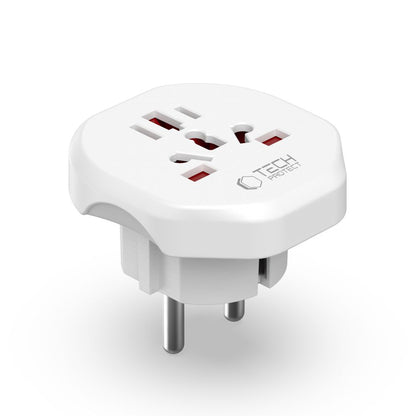 Tech-Protect UK/US/AU/FI/CN-1/CN-2 to EU travel adapter - white – image 3