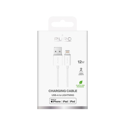 PURO USB-A - iPhone Lightning TPE 12W 3m cable - white – image 9