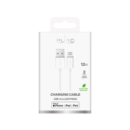 PURO USB-A - iPhone Lightning TPE 12W 3m cable - white – image 9