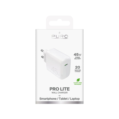 PURO Compact USB-C 45W wall charger - white – image 2