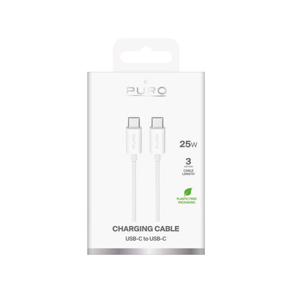 PURO USB-C TPE cable 25W 3m - white – image 2