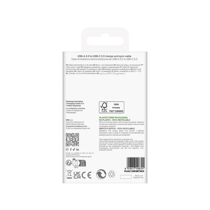 PURO USB-A - USB-C TPE cable 10W 3m - white – image 3