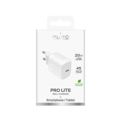 PURO PROLITE 20W USB-C mains charger - white – image 2