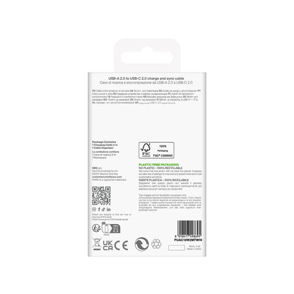 PURO USB-A - USB-C TPE cable 10W 3m - white – image 6