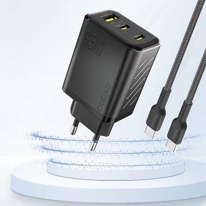 DUDAO A29 GaN USB-C USB-A 65W wall charger - black – image 2
