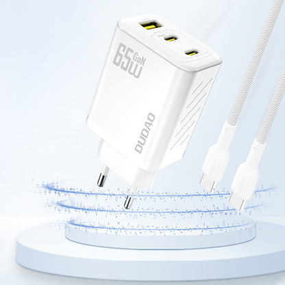 DUDAO A29 GaN USB-C USB-A 65W wall charger - white – image 2