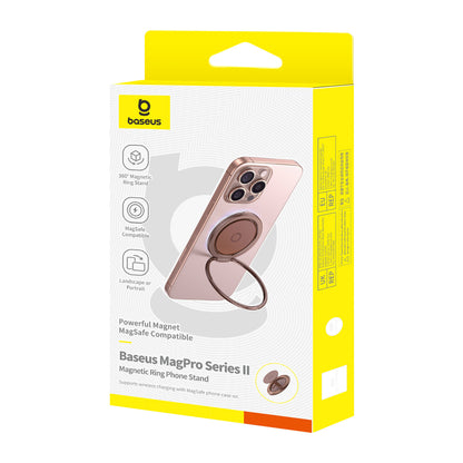 BASEUS Ring magnetic ring holder for a smartphone with a stand function - red-gold – image 4
