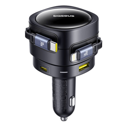 BASEUS USB-A USB-C car charger with iPhone Lightning USB-C cable 60W 1.4m - black – image 13